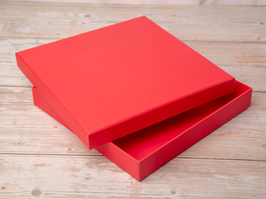 Подарочная коробка для фотокниги 21х21, красная, фото 2